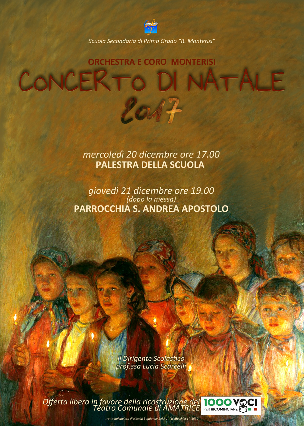 manifesto del Concerto di Natale 2017