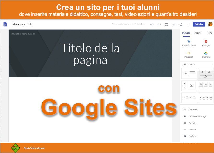 copertina google sites